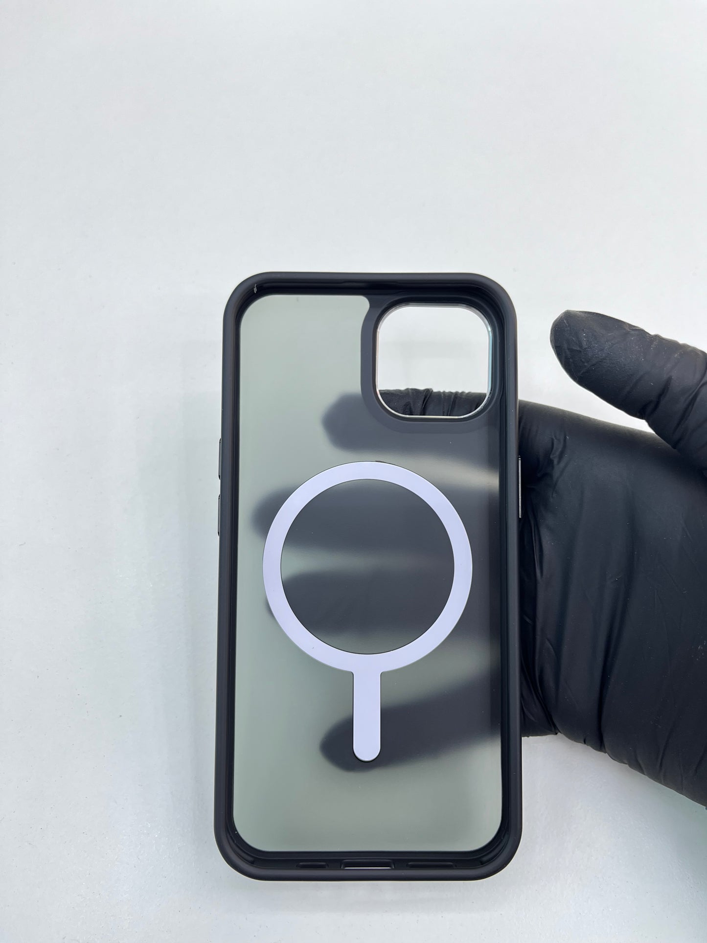 Magsafe hoesje doorzichtig met donkere randen