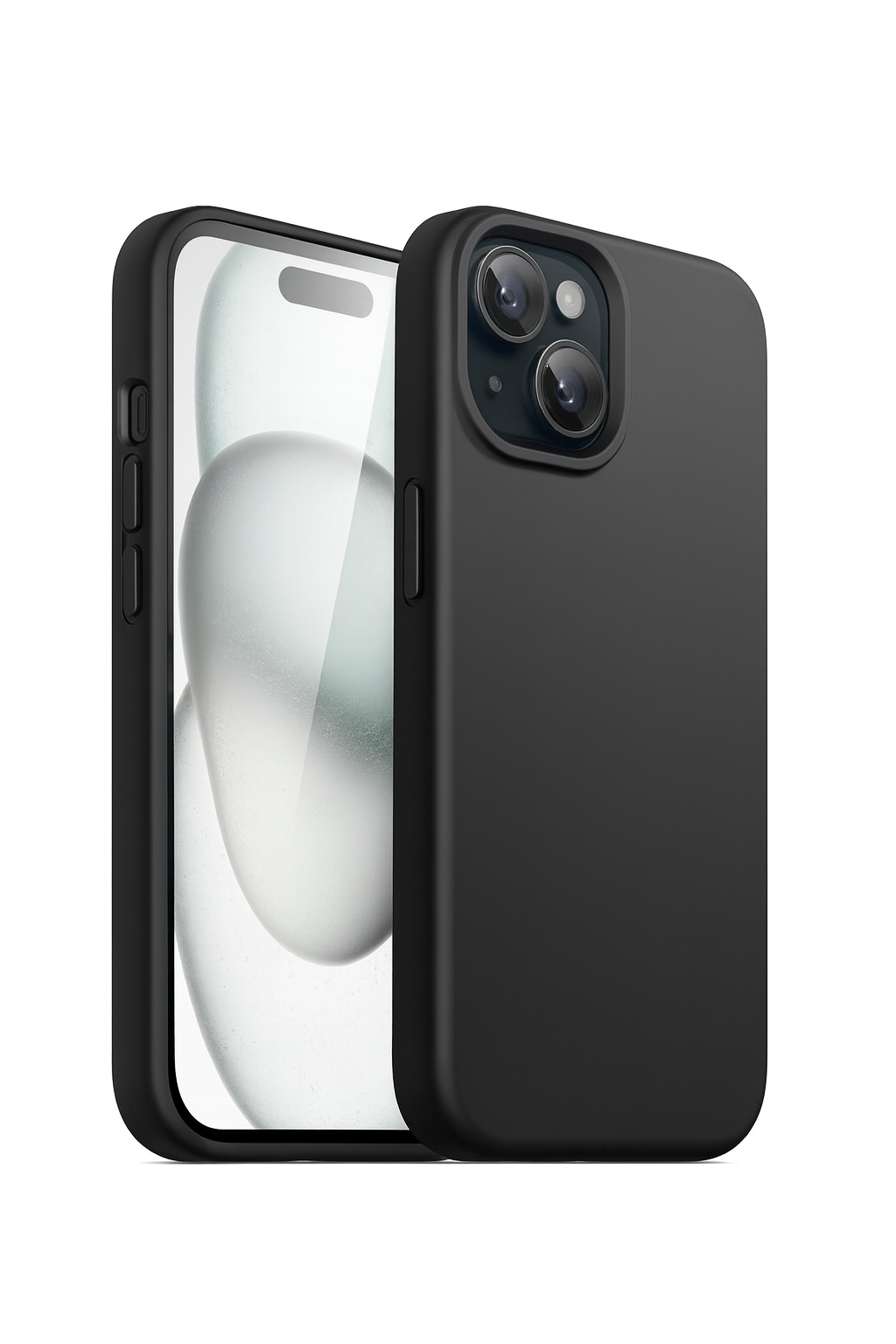 iPhone 16 Silicone Soft Touch Case – Black