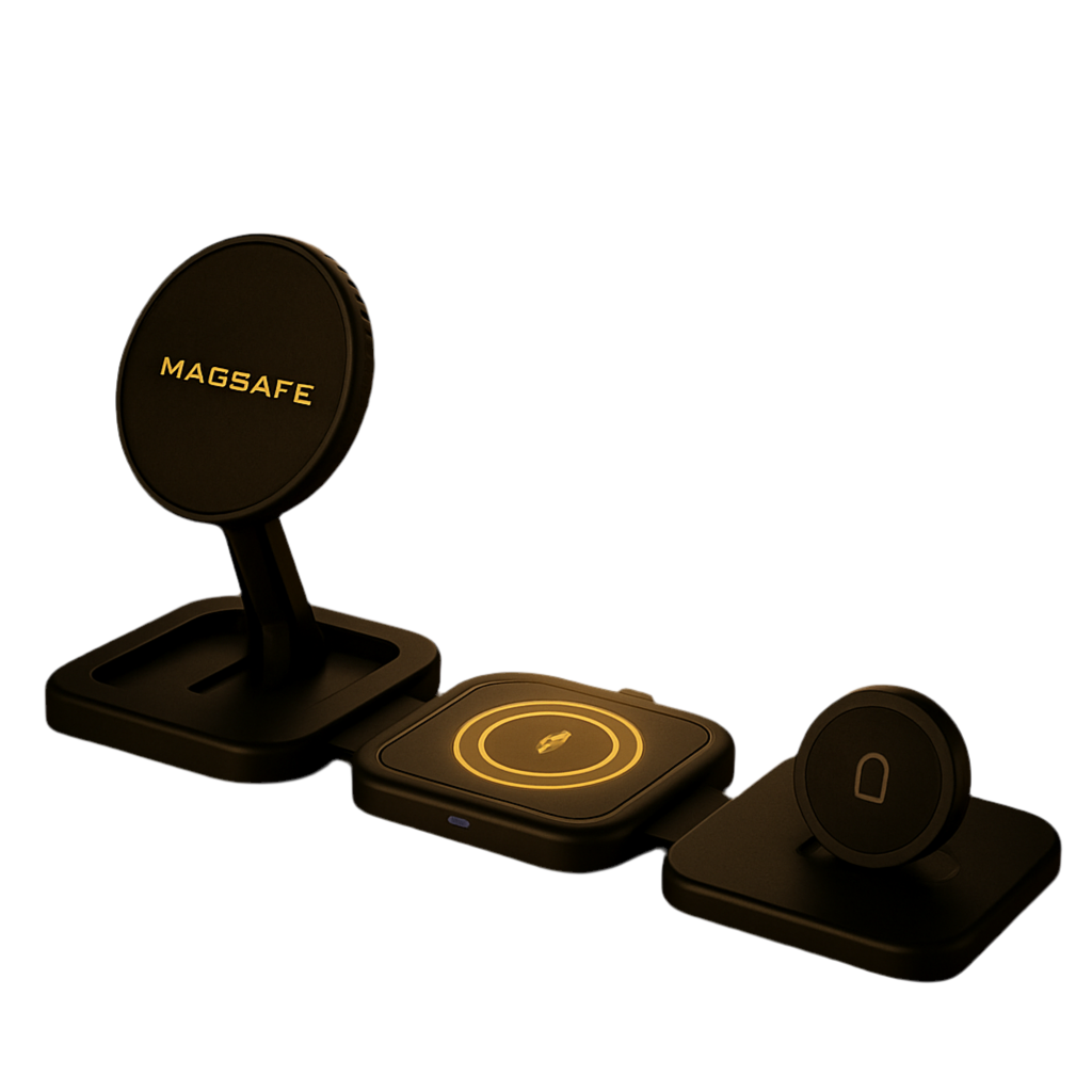 Magsafe inklapbare draadloos oplader 3in1