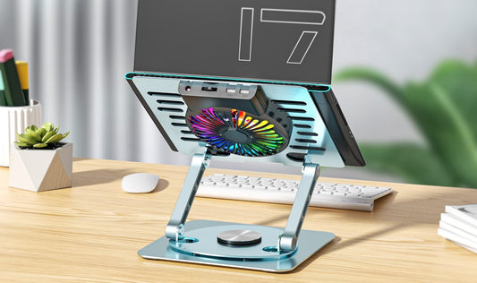 MS AeroLift Pro – Verstelbare Laptopstandaard met RGB Koelventilator