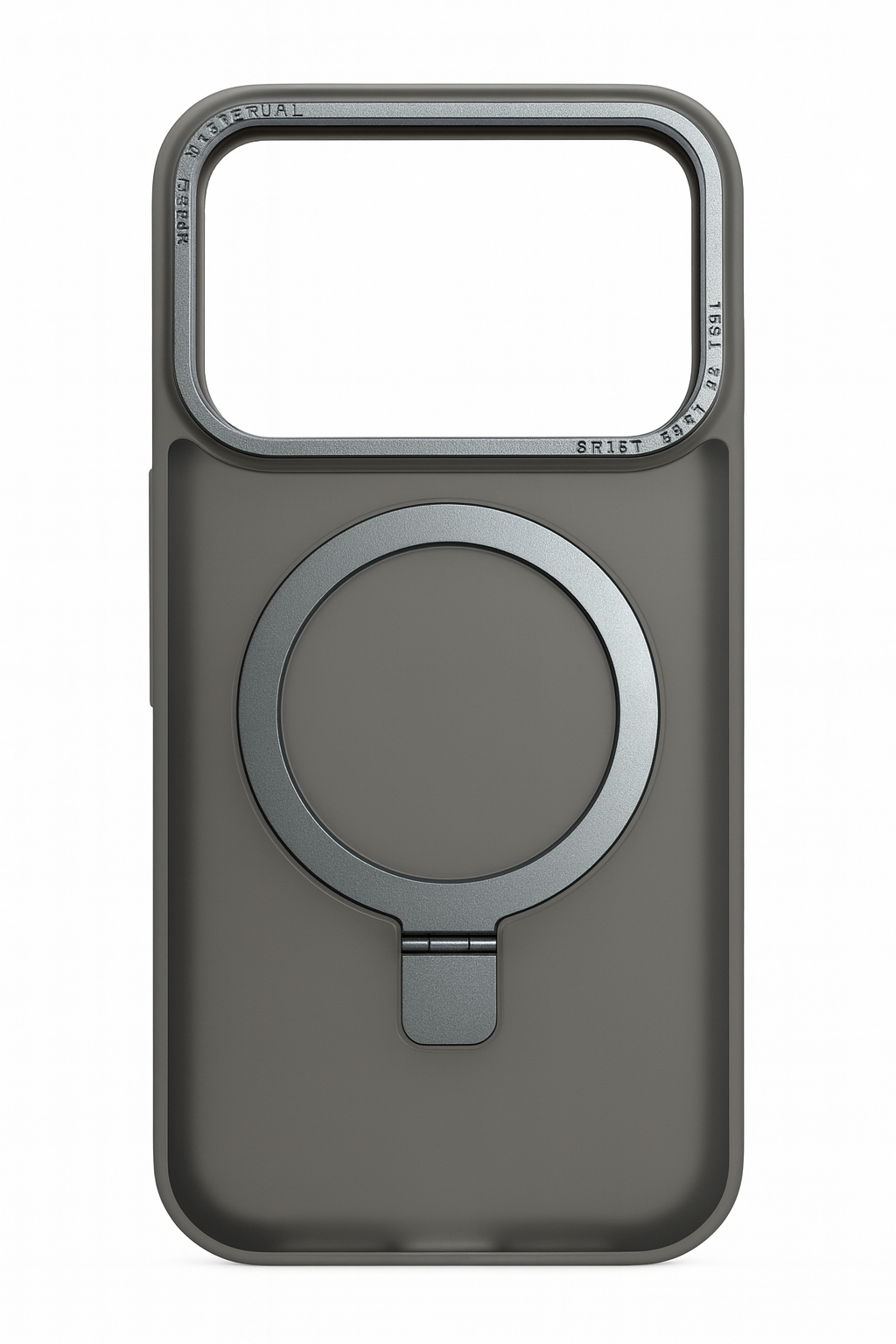 iPhone 17 Pro -MagSafe Case met Kickstand – TRANSPARANT GRIJS