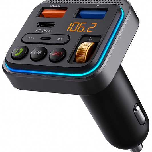 MS Bluetooth FM Transmitter met LED & Snelladen