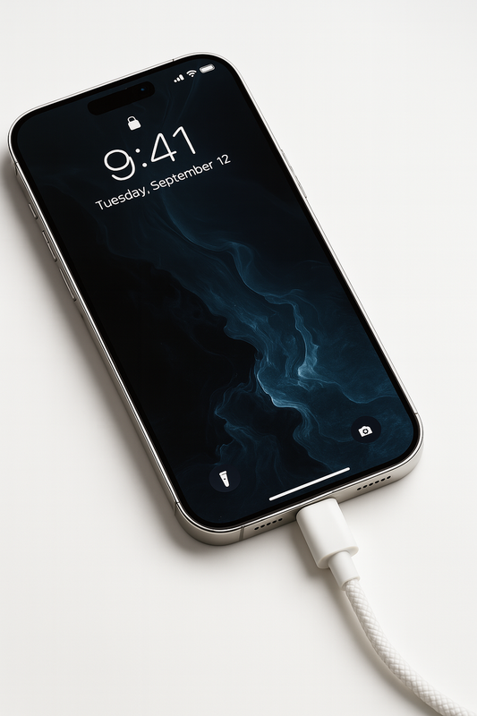 MS Braided USB-C to USB-C Fast Charging Cable – White 1M