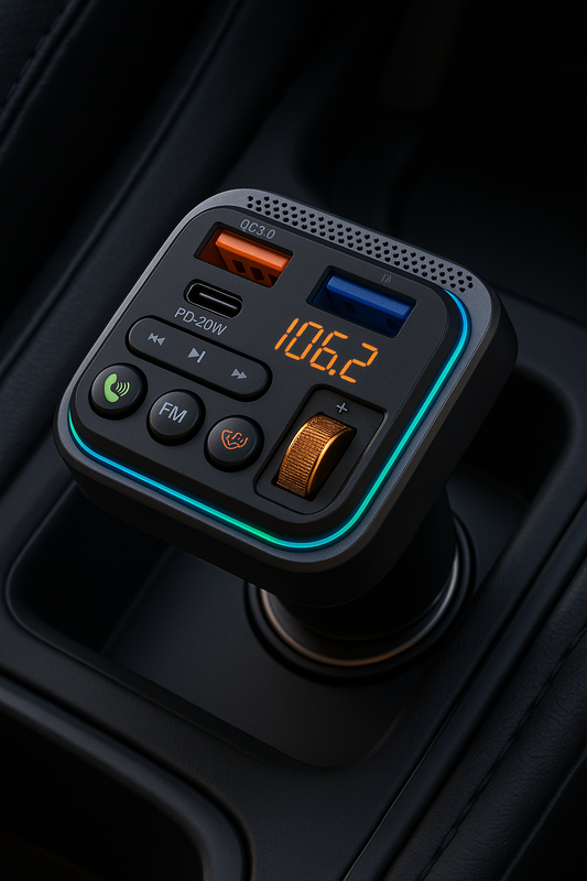 MS Bluetooth FM Transmitter met LED & Snelladen