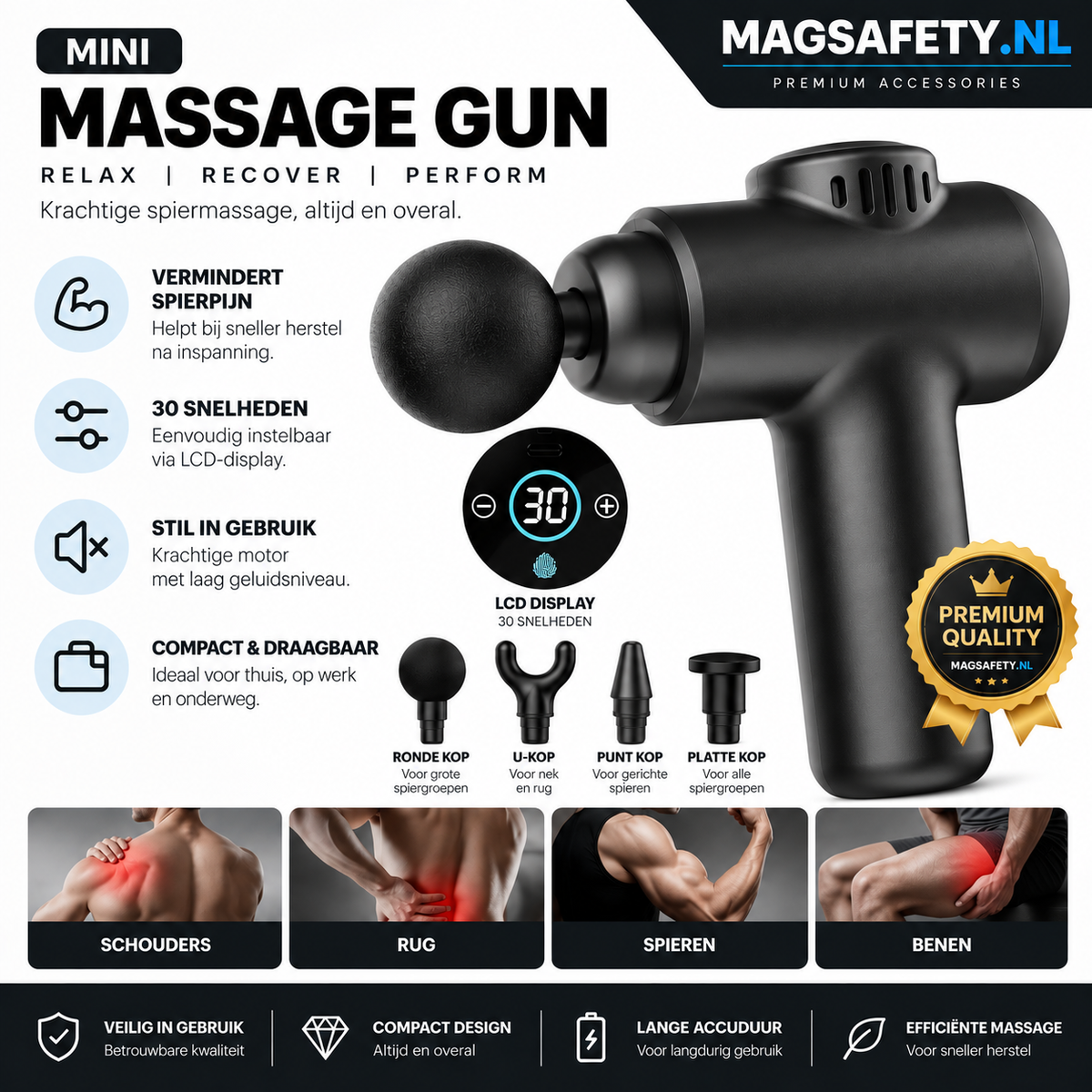 Mini Massage Gun – Draadloos