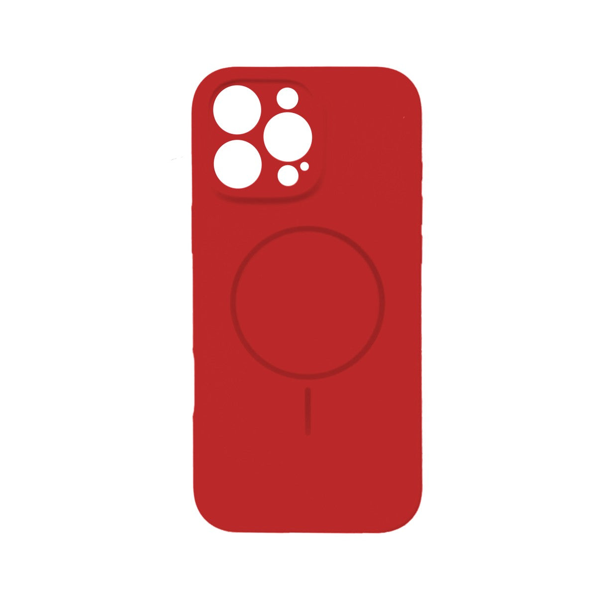 iPhone 15 pro max Premium Silicone MagSafe Case Red
