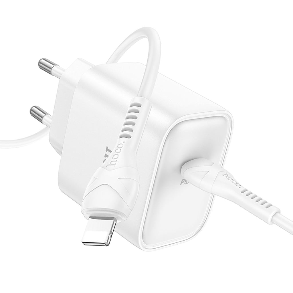 Hoco DC106 PD30W Fast Charger Set USB-C to Lightning - 1 Meter (EU Plug) White