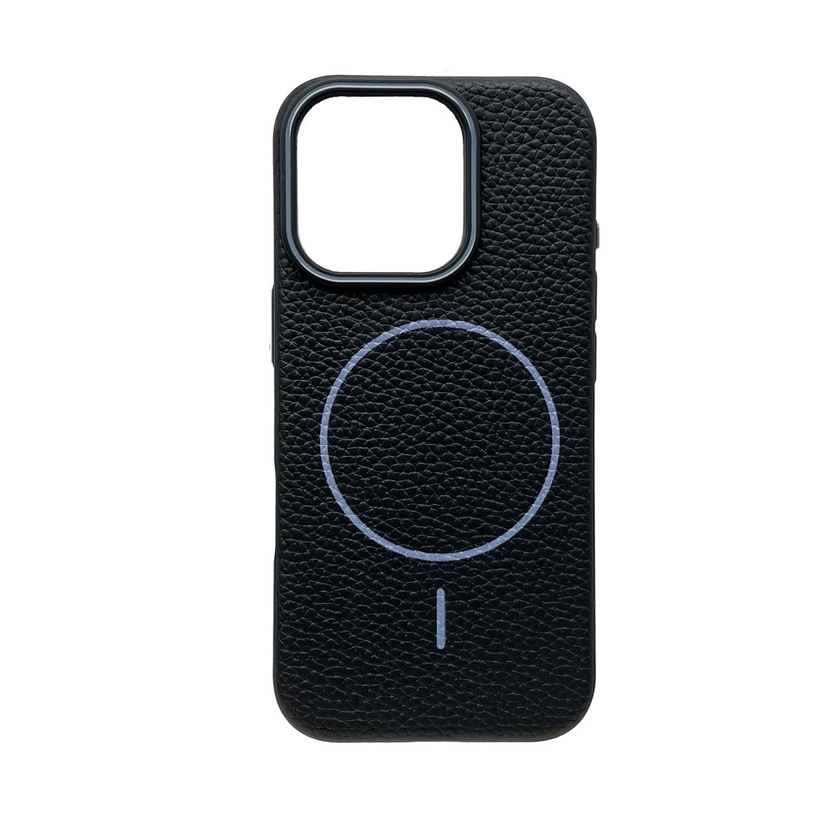 iPhone 16 Pro MagSafe Leather Texture Case – Black