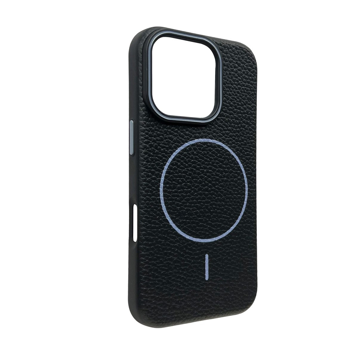 iPhone 16 Pro MagSafe Leather Texture Case – Black