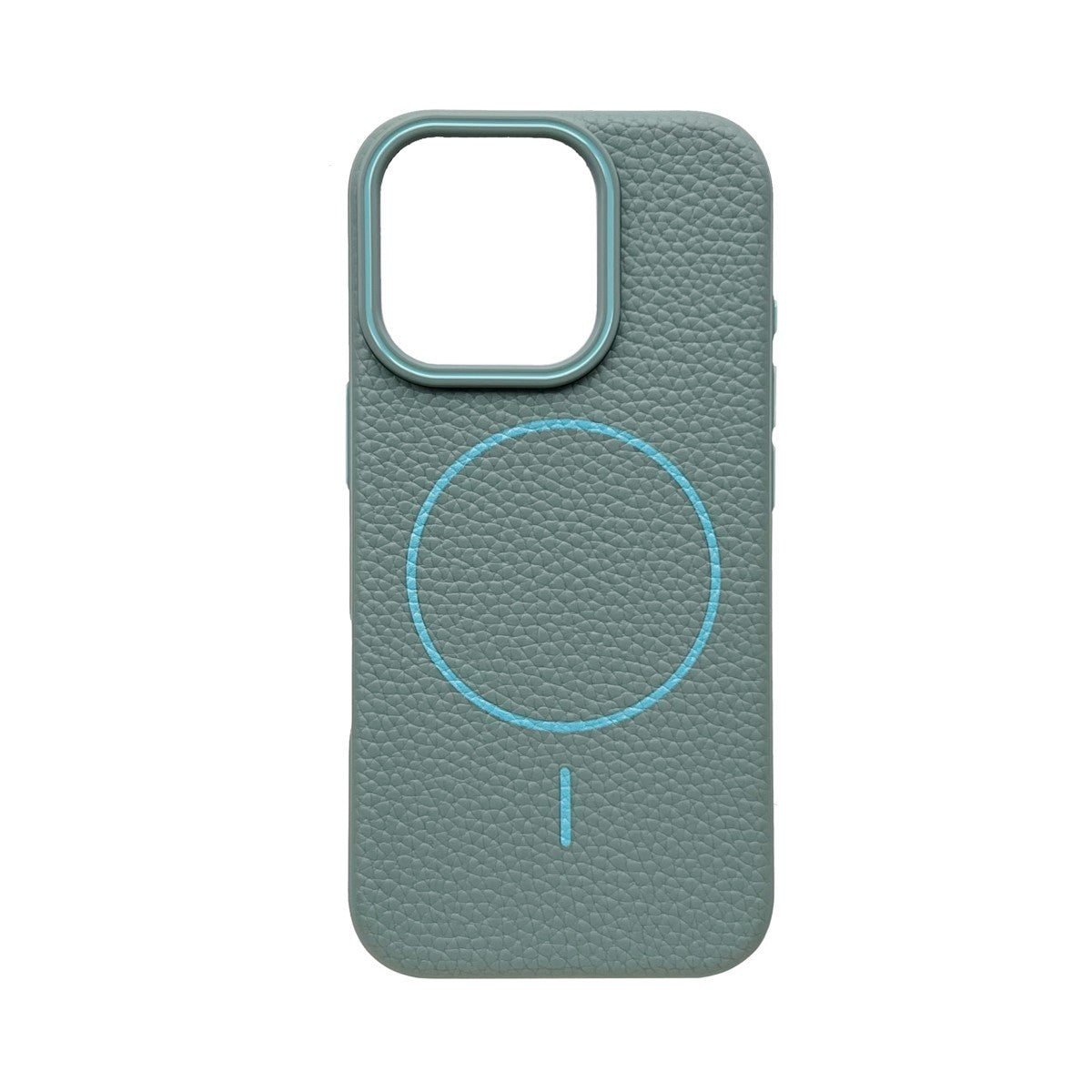 iPhone 16 Pro max MagSafe Leather Texture Case – Terquoise