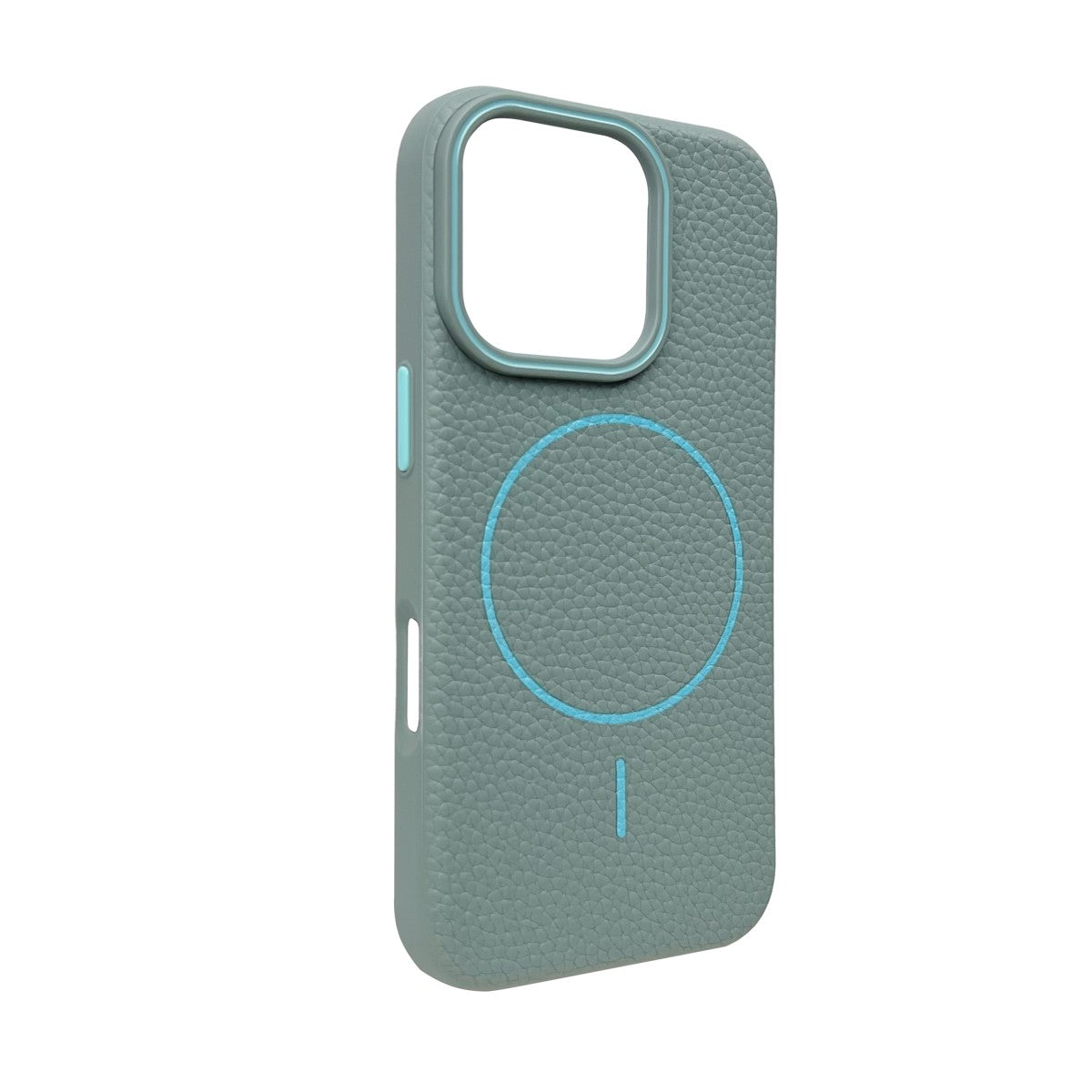 iPhone 16 Pro max MagSafe Leather Texture Case – Terquoise