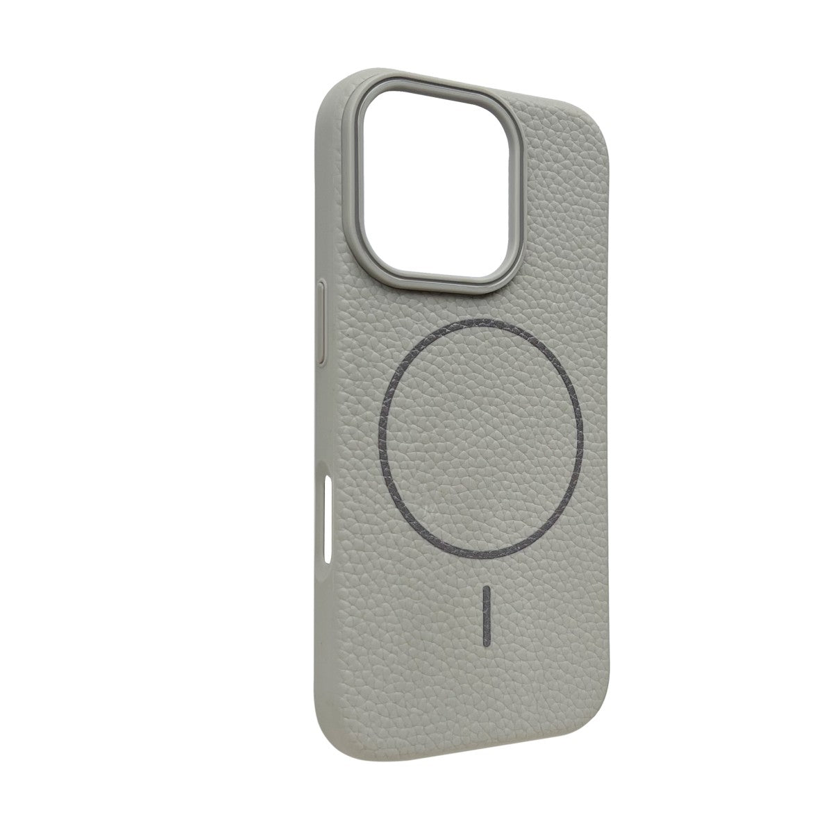 iPhone 16 Pro MagSafe Leather Texture Case – Gray