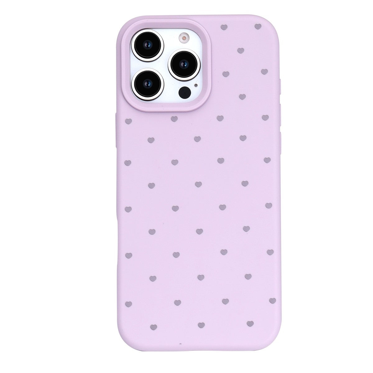 iPhone 17 Silicone Phone Case with Heart Pattern
