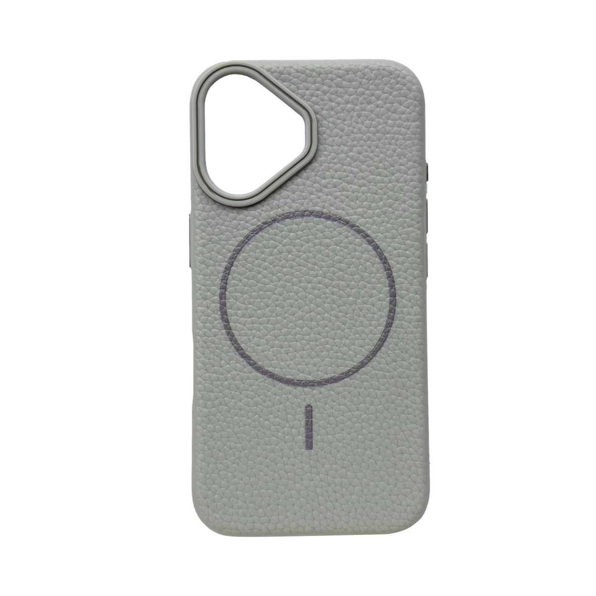 iPhone 16 MagSafe Leather Texture Case – Gray
