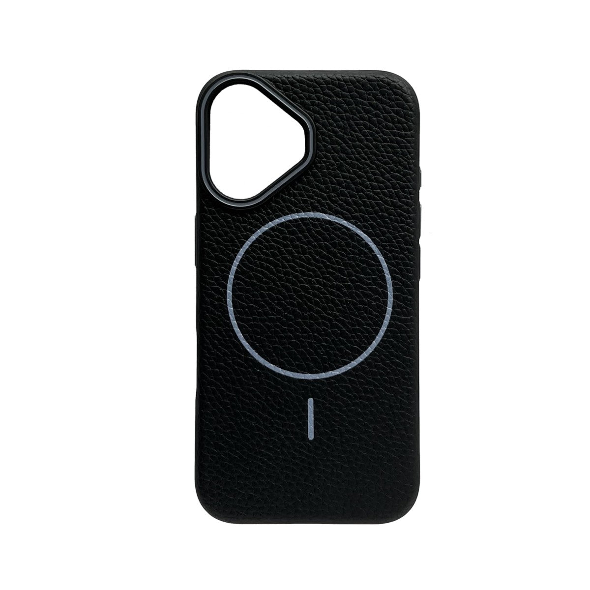 iPhone 16 MagSafe Leather Texture Case – Black