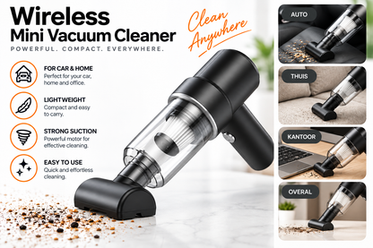 Wireless Mini Vacuum Cleaner – Draadloze Handstofzuiger