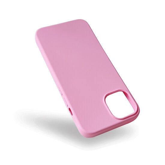 iPhone 15 Plus Silicone backcase Baby roze