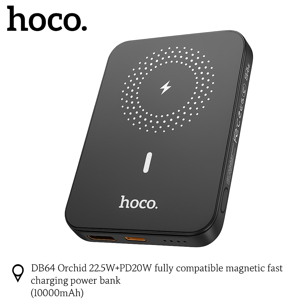 Hoco Orchid MagSafe Powerbank 10000mAh Zwart